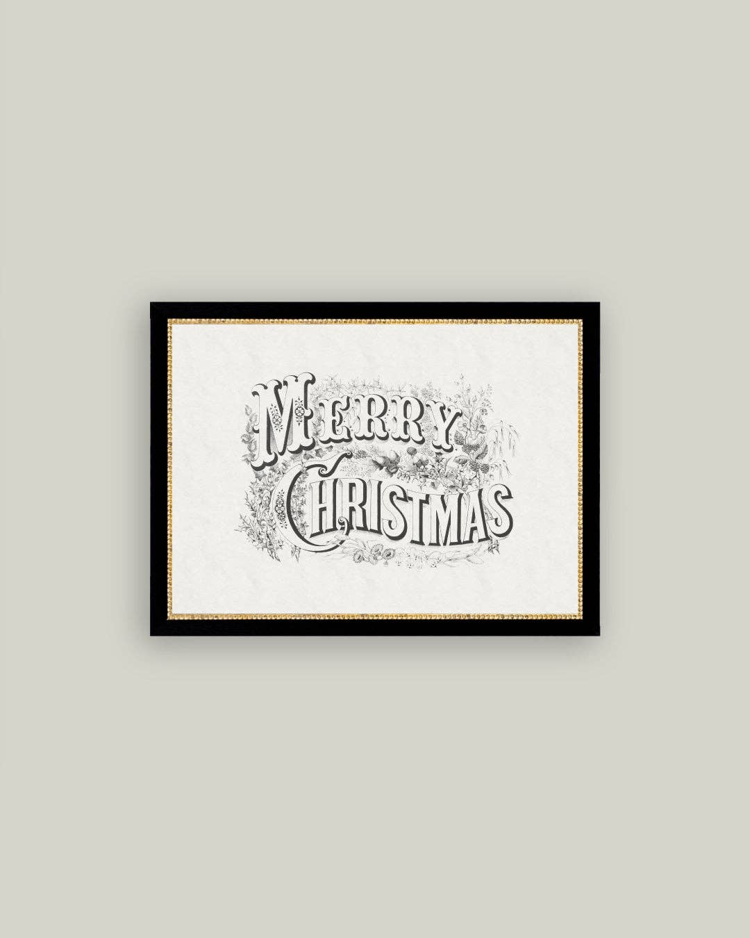 Merry Christmas Stamp Framed Art