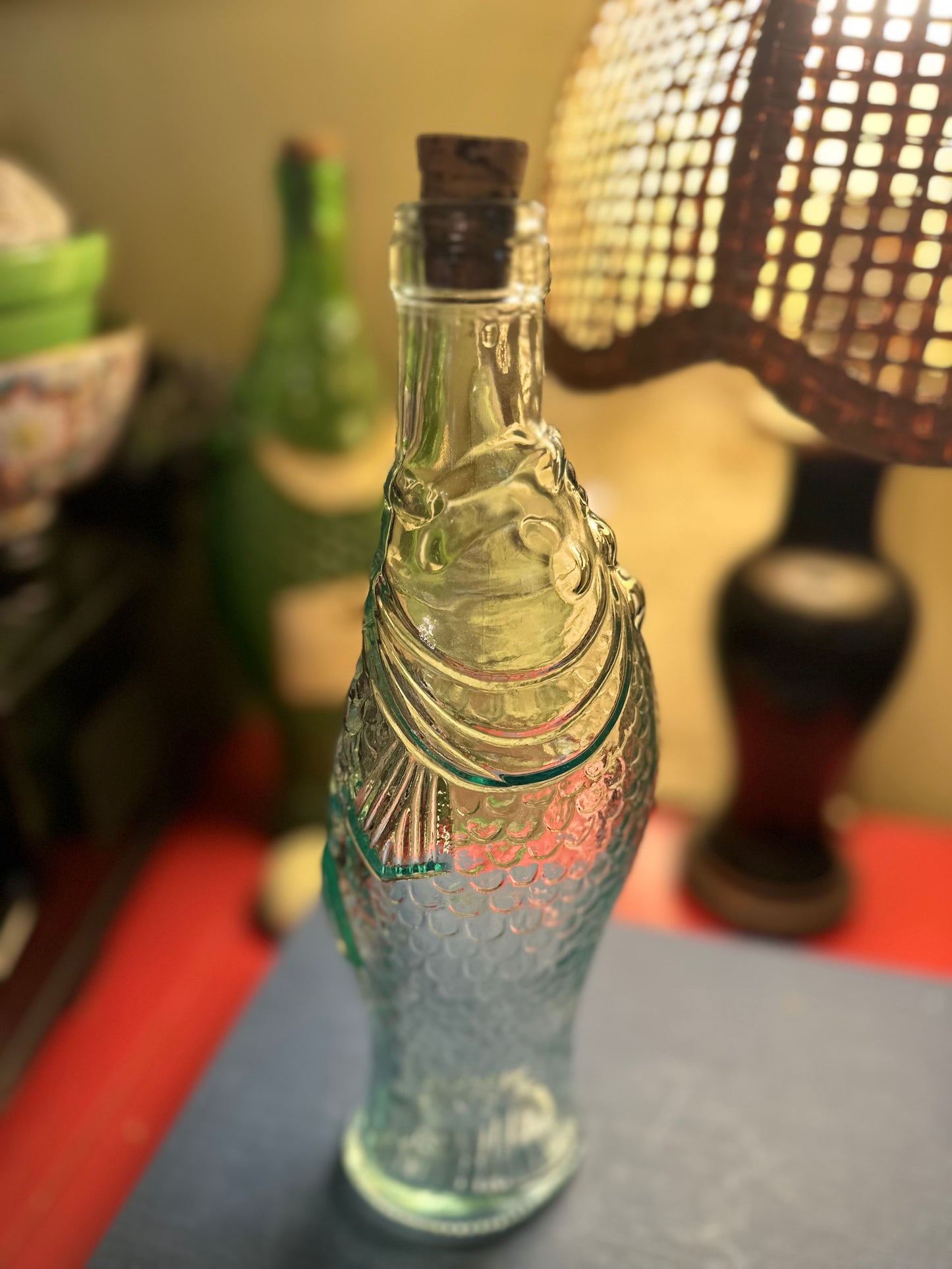 Vintage Antinori Fish Shaped Wine Bottle