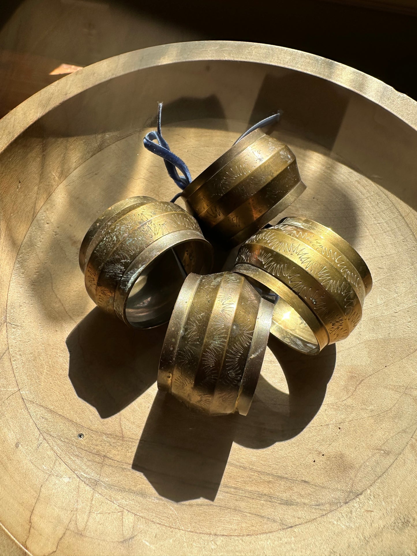 Vintage Brass Napkin Rings (set of 4)