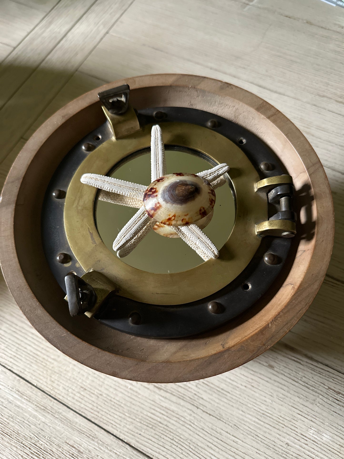 Vintage Brass Nautical Porthole Mirror