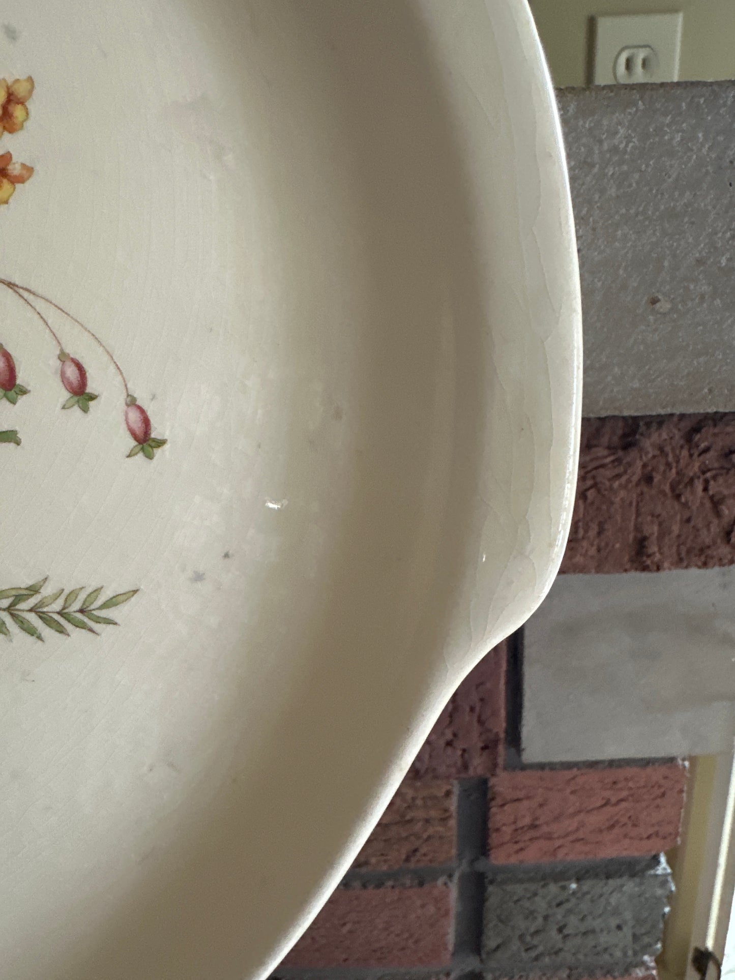Vintage Universal Ballerina Fruit&Floral Chop Plate