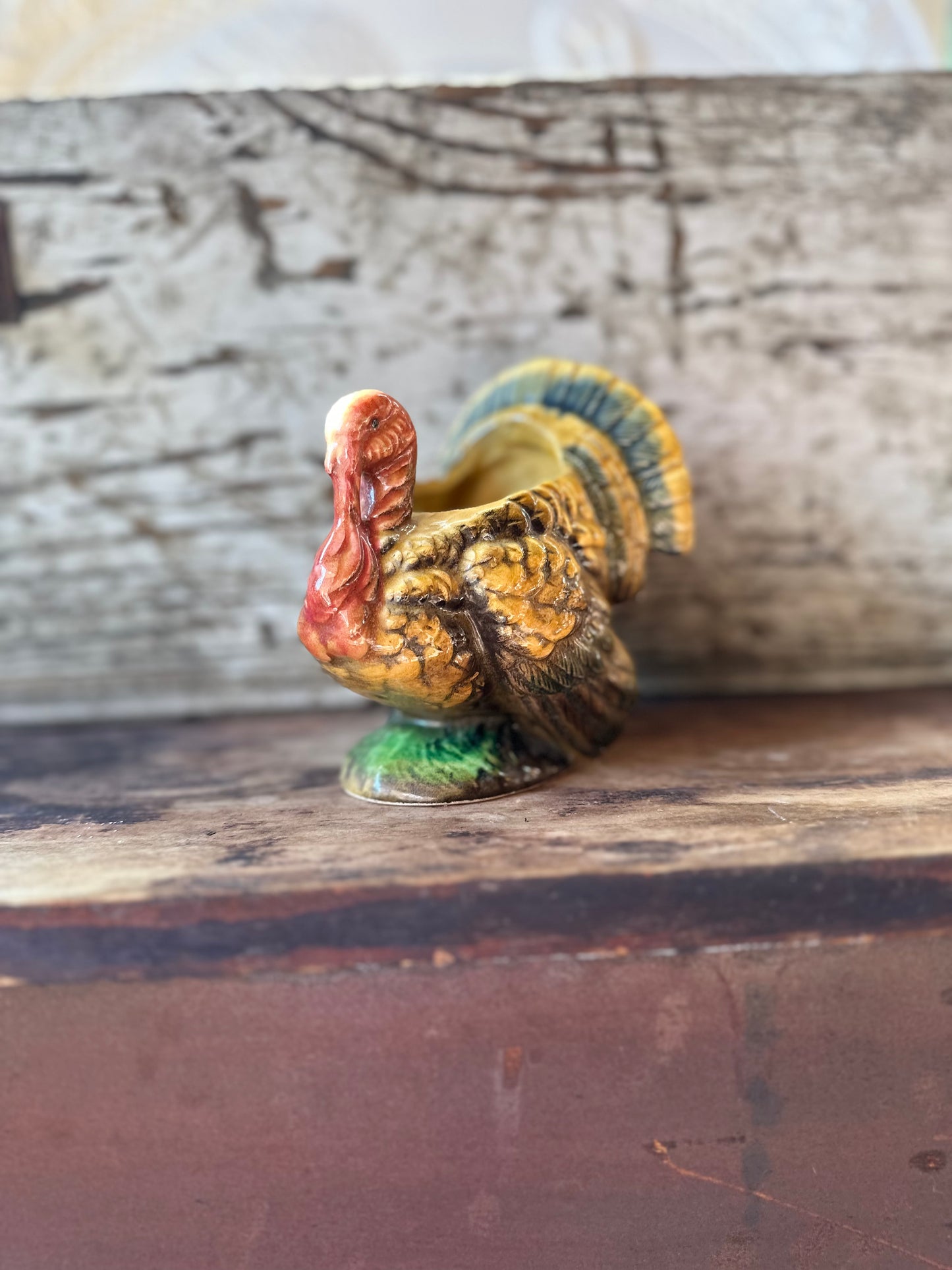 Vintage Napco Turkey Planter