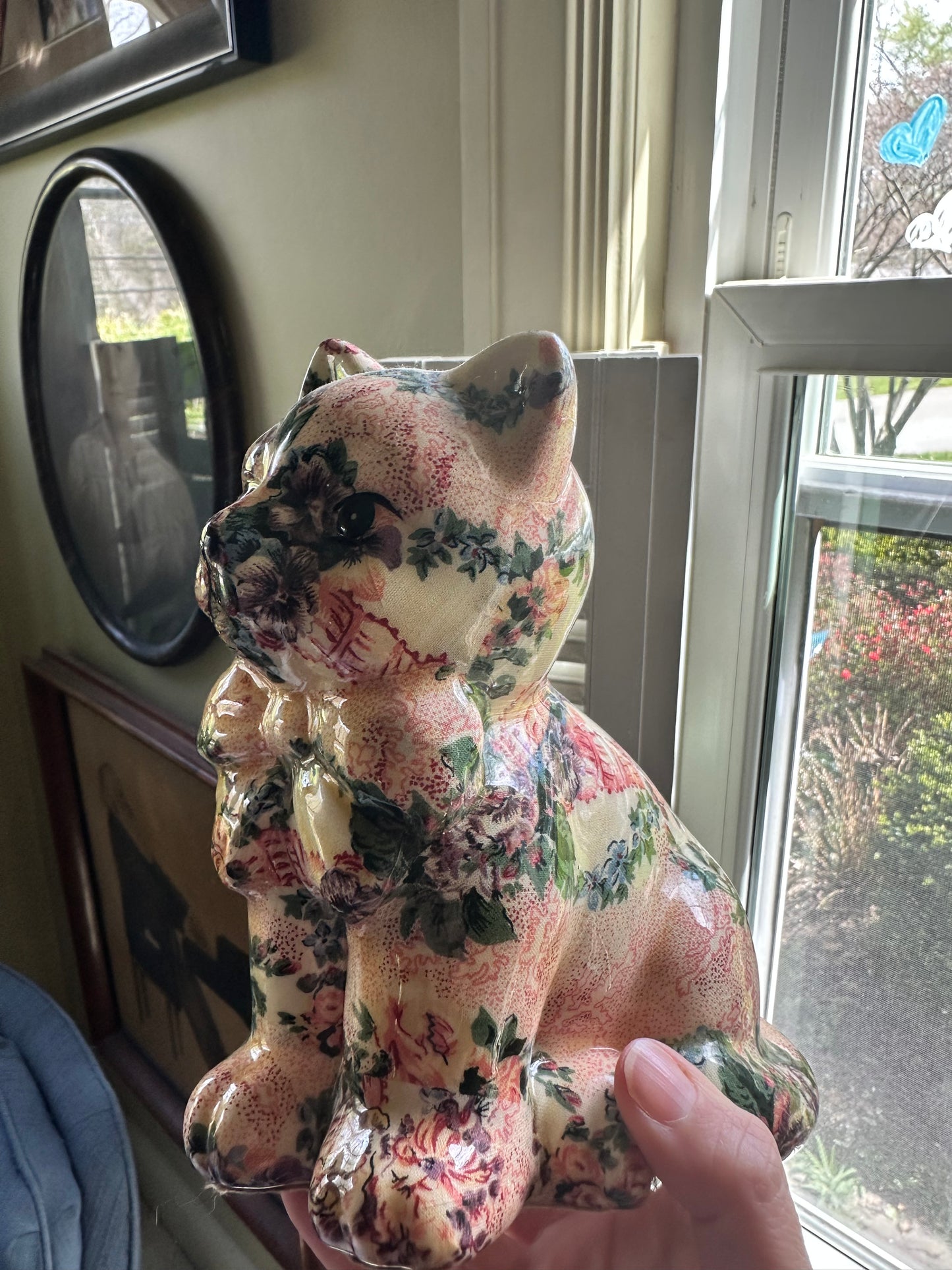 Vintage 70s Ceramic Kitty Figurine