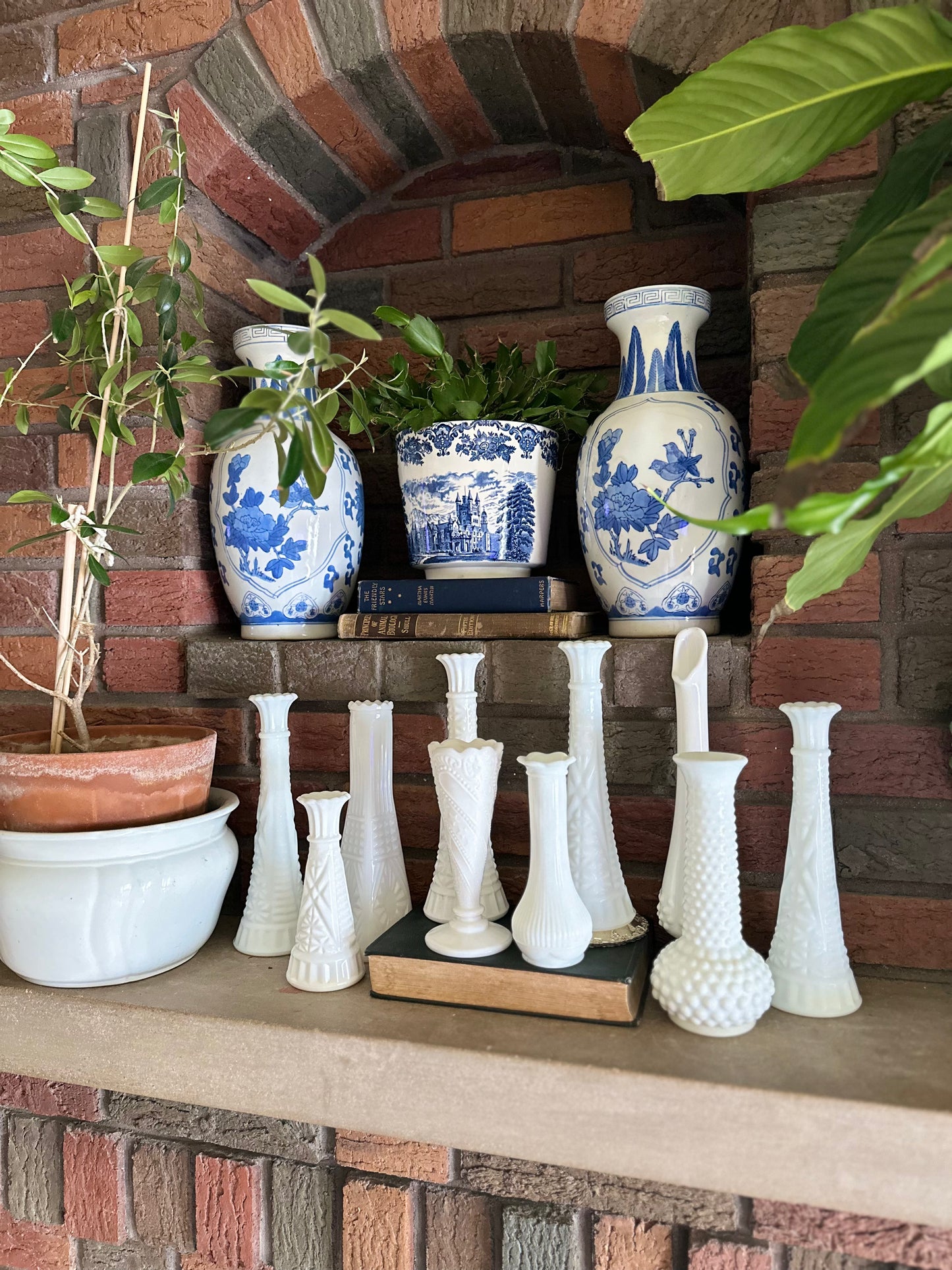 Vintage Indiana Glass Milk Glass Vase
