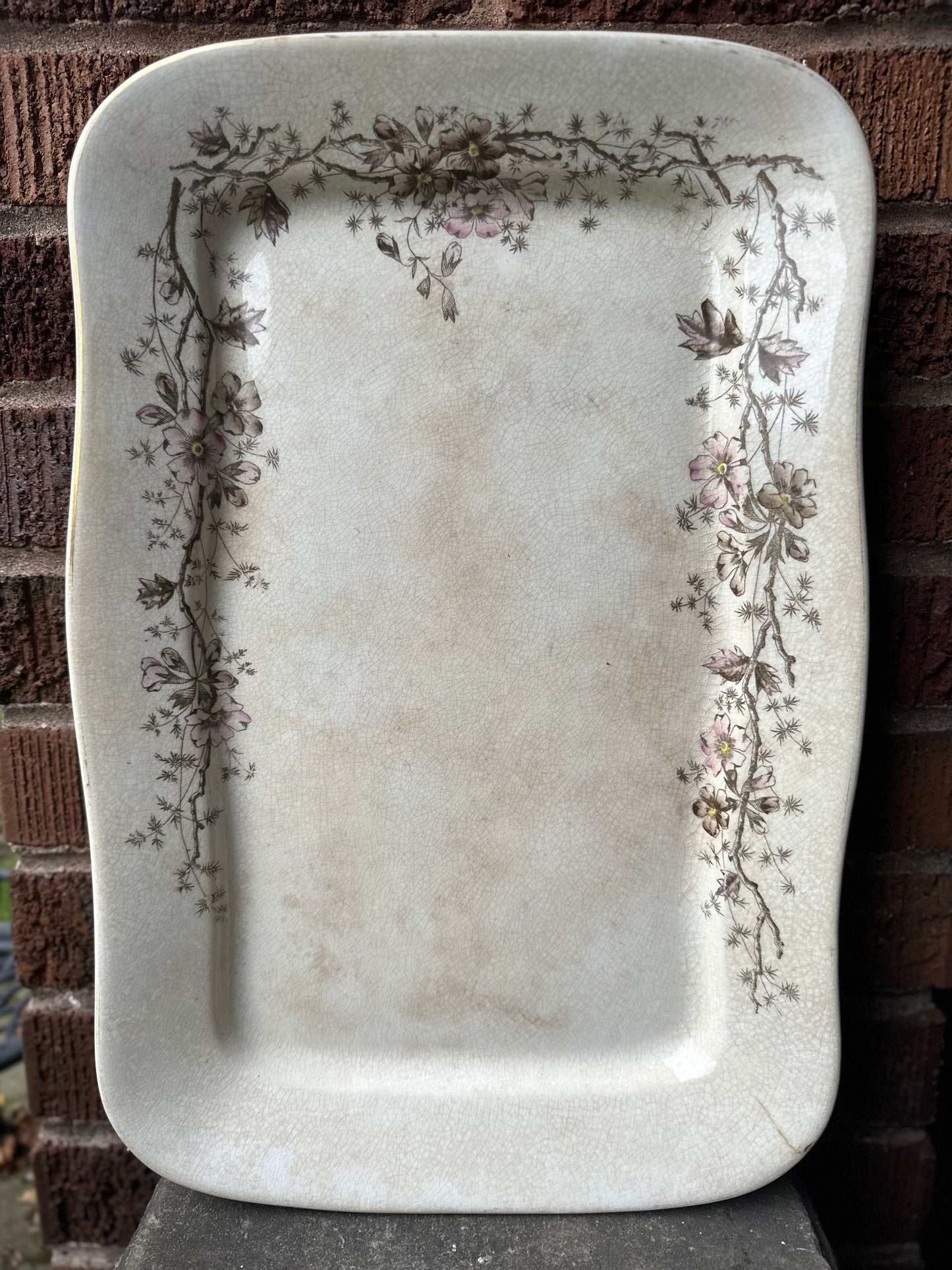 Antique Glasgow Pottery Ironstone Platter