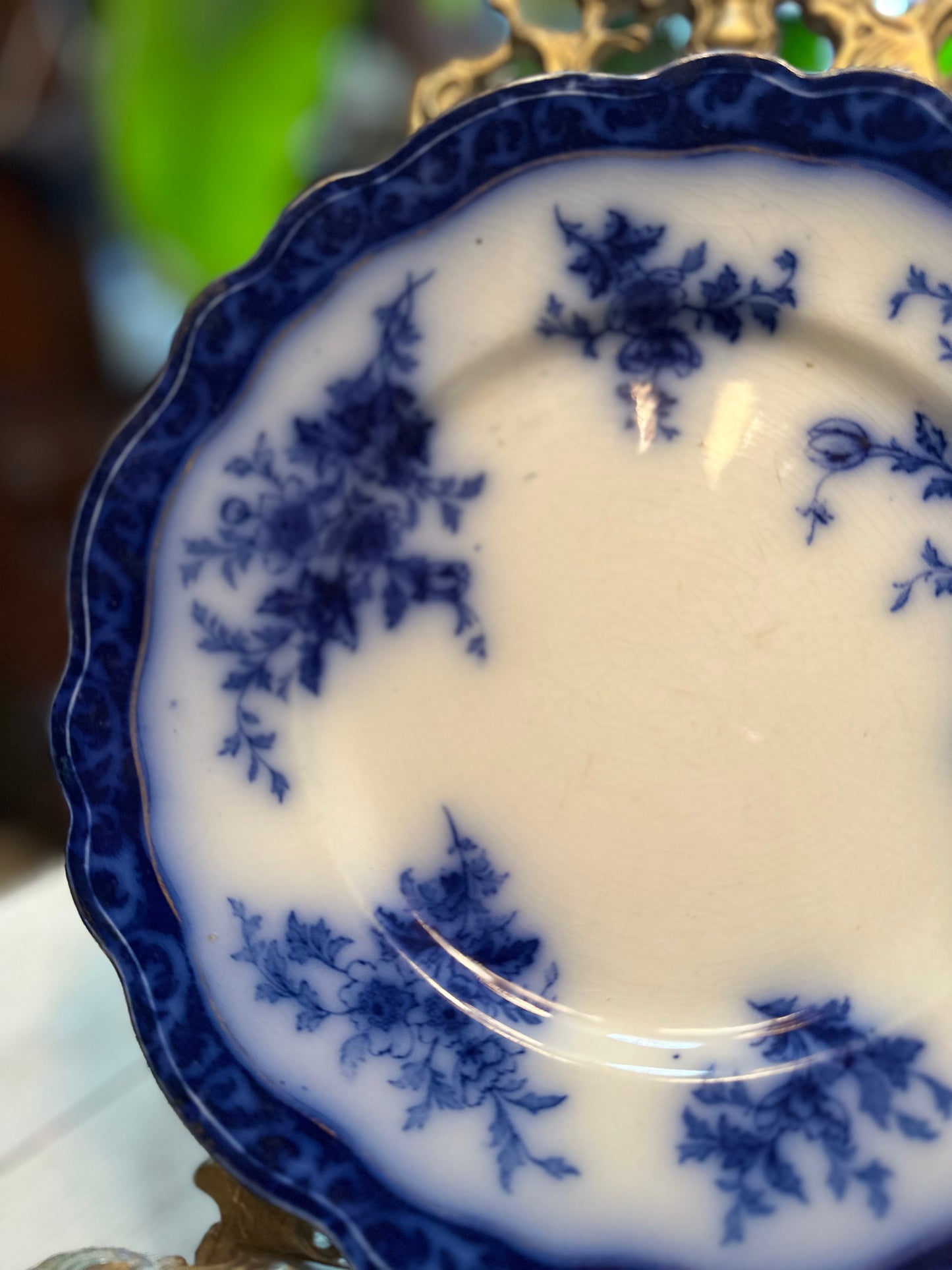 Henry Alcock Flow Blue 9 inch Plate