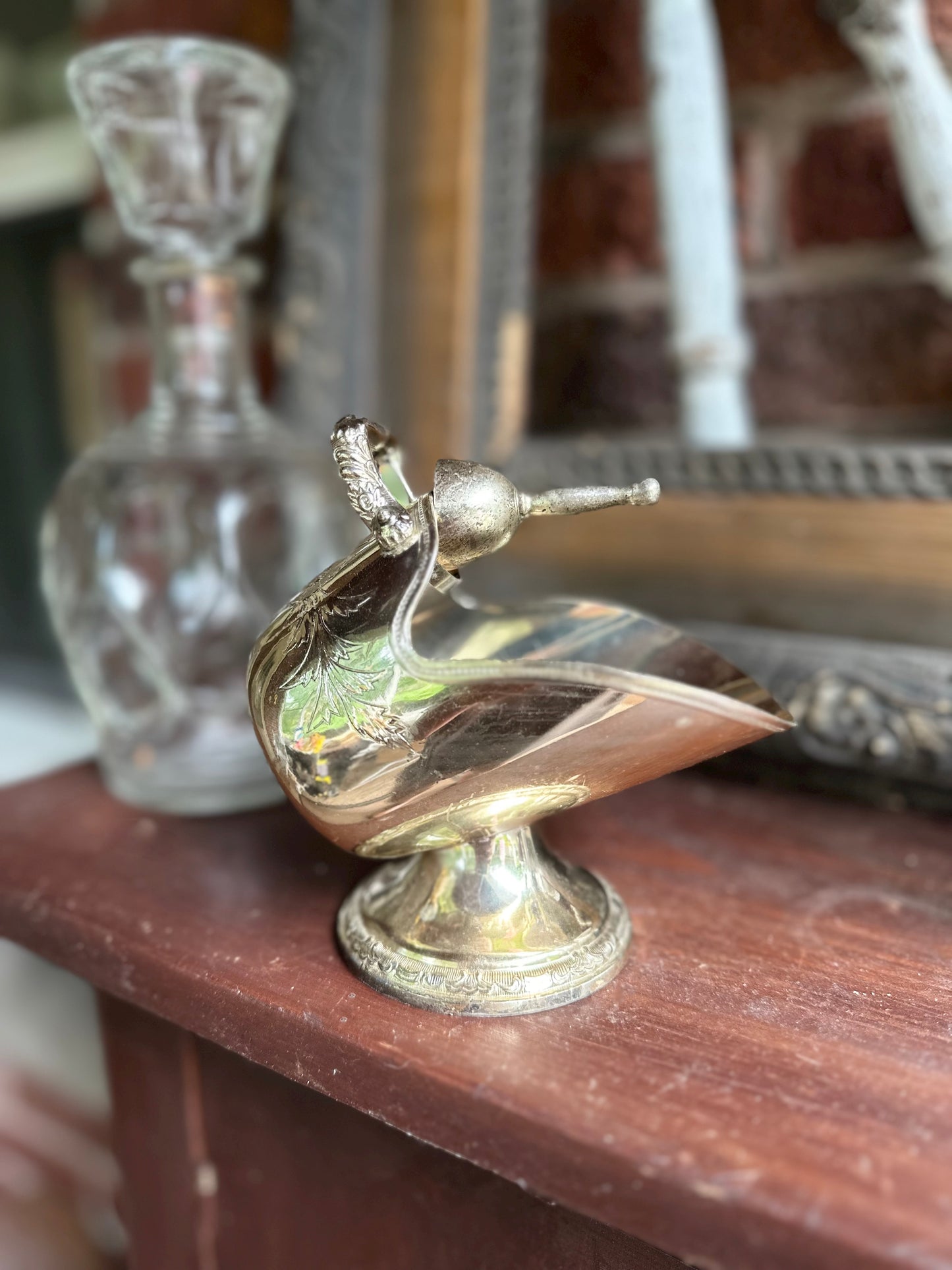 Silver Plated Sugar/salt Scuttle with Scoop