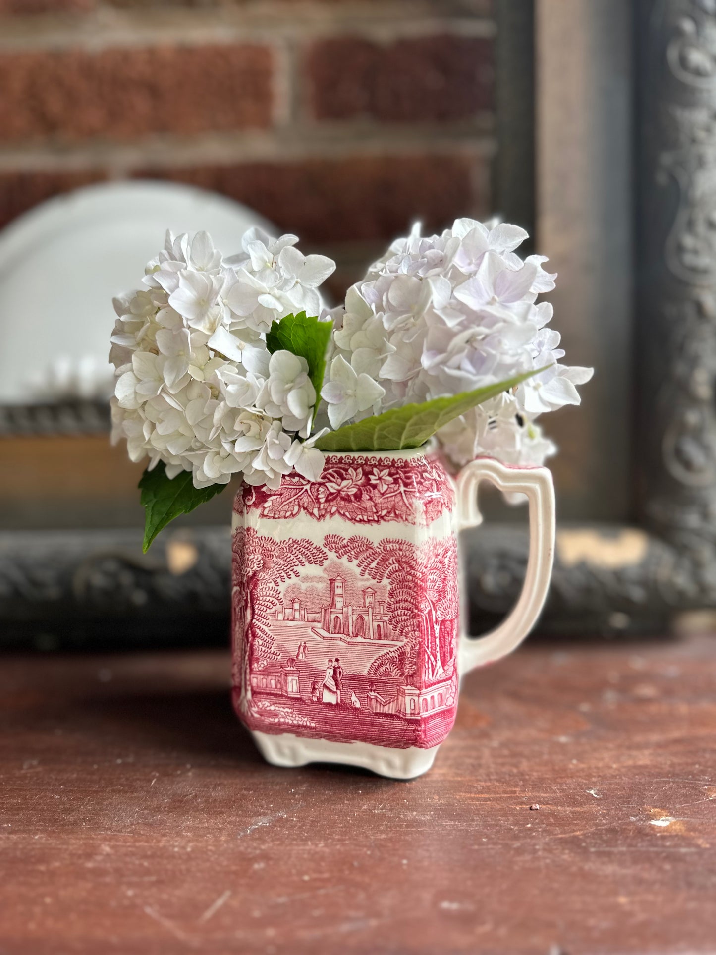 Mason’s Vista Pink Sugar Bowl & Creamer Set