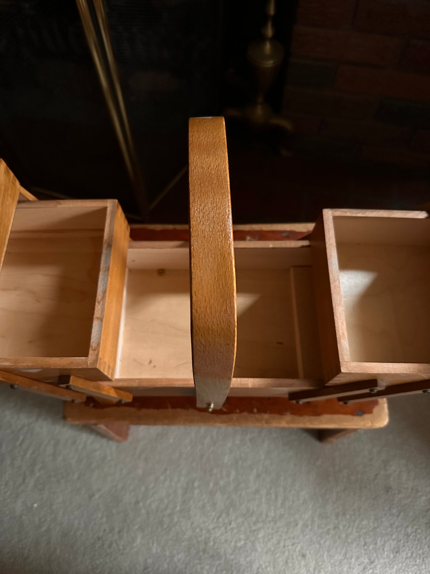 Vintage Accordion Sewing Box