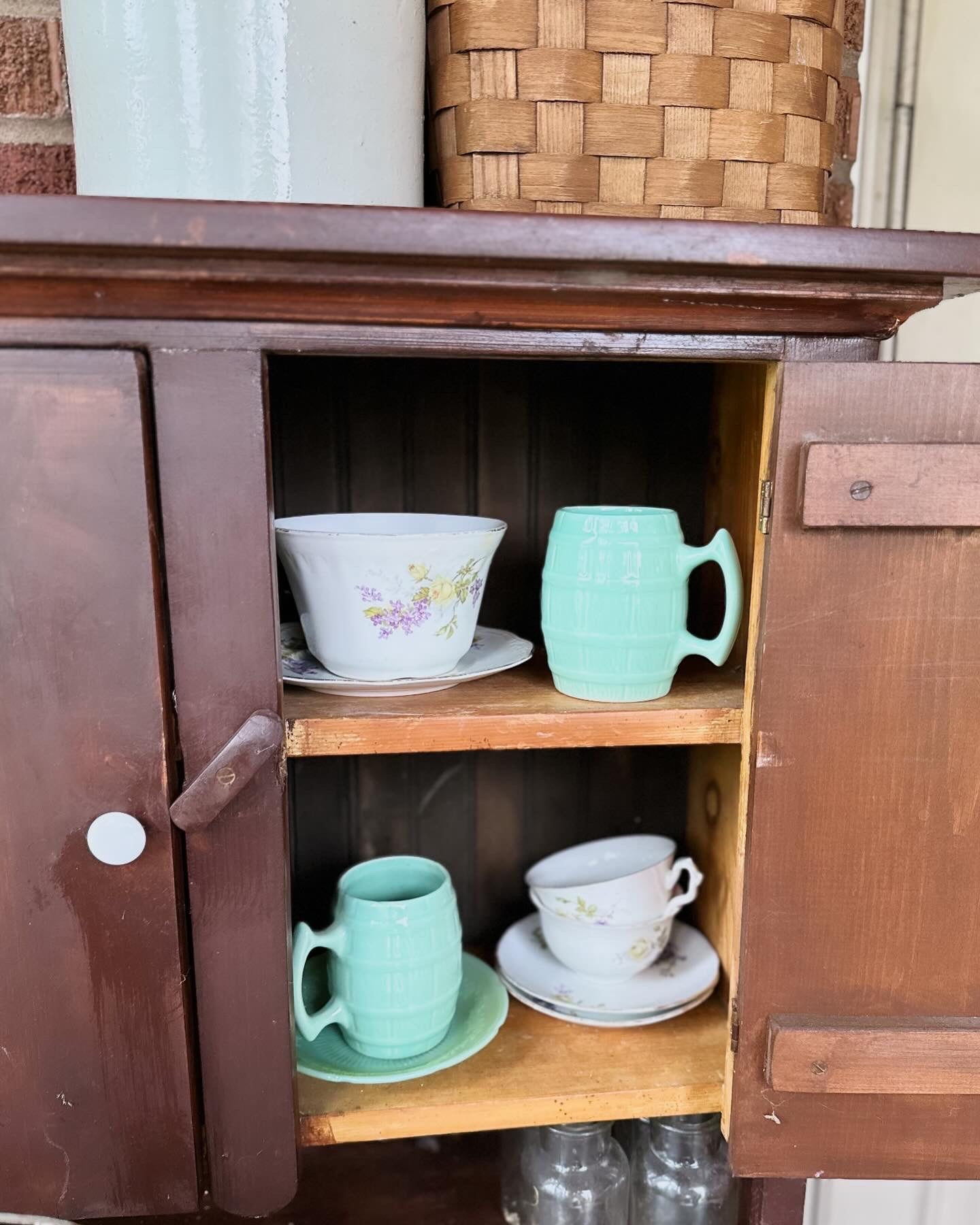 Vintage Mint Green Barrel Mug