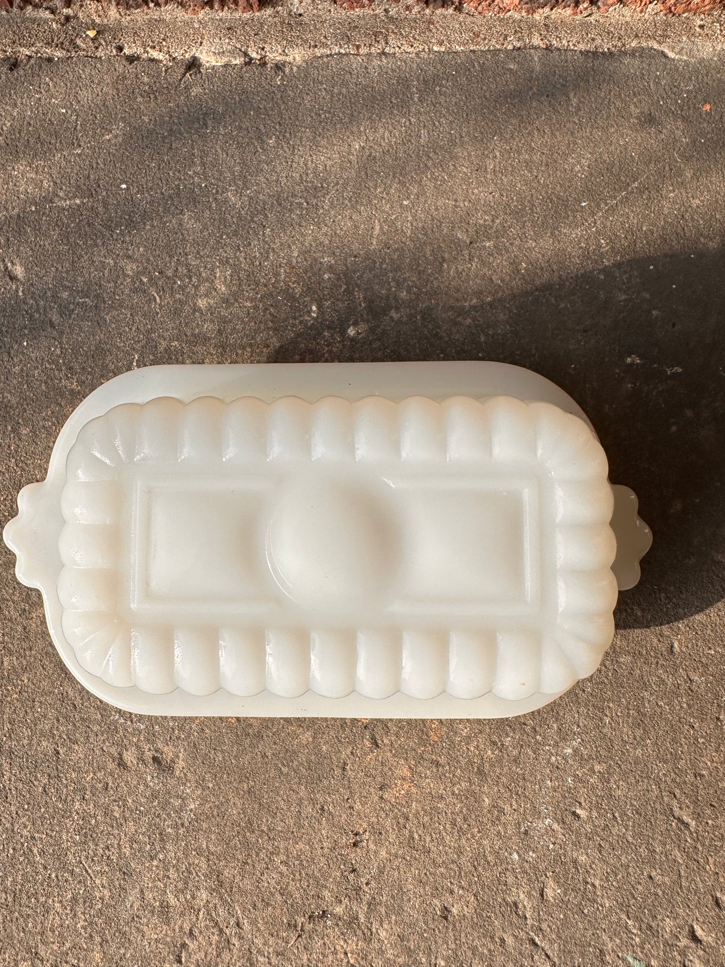 Vintage Hazel Atlas Milk Glass Butter Dish