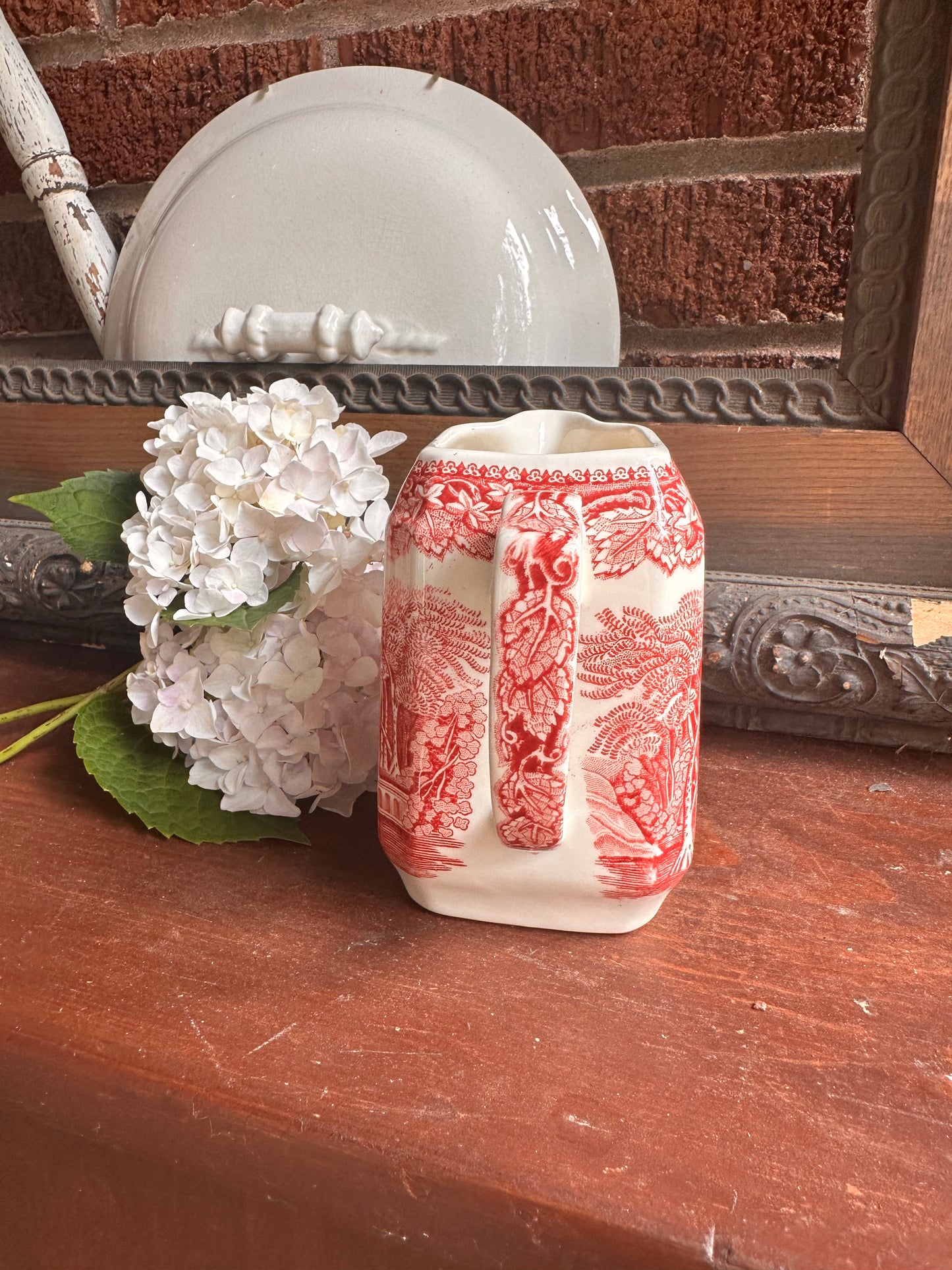 Mason’s Vista Pink Sugar Bowl & Creamer Set