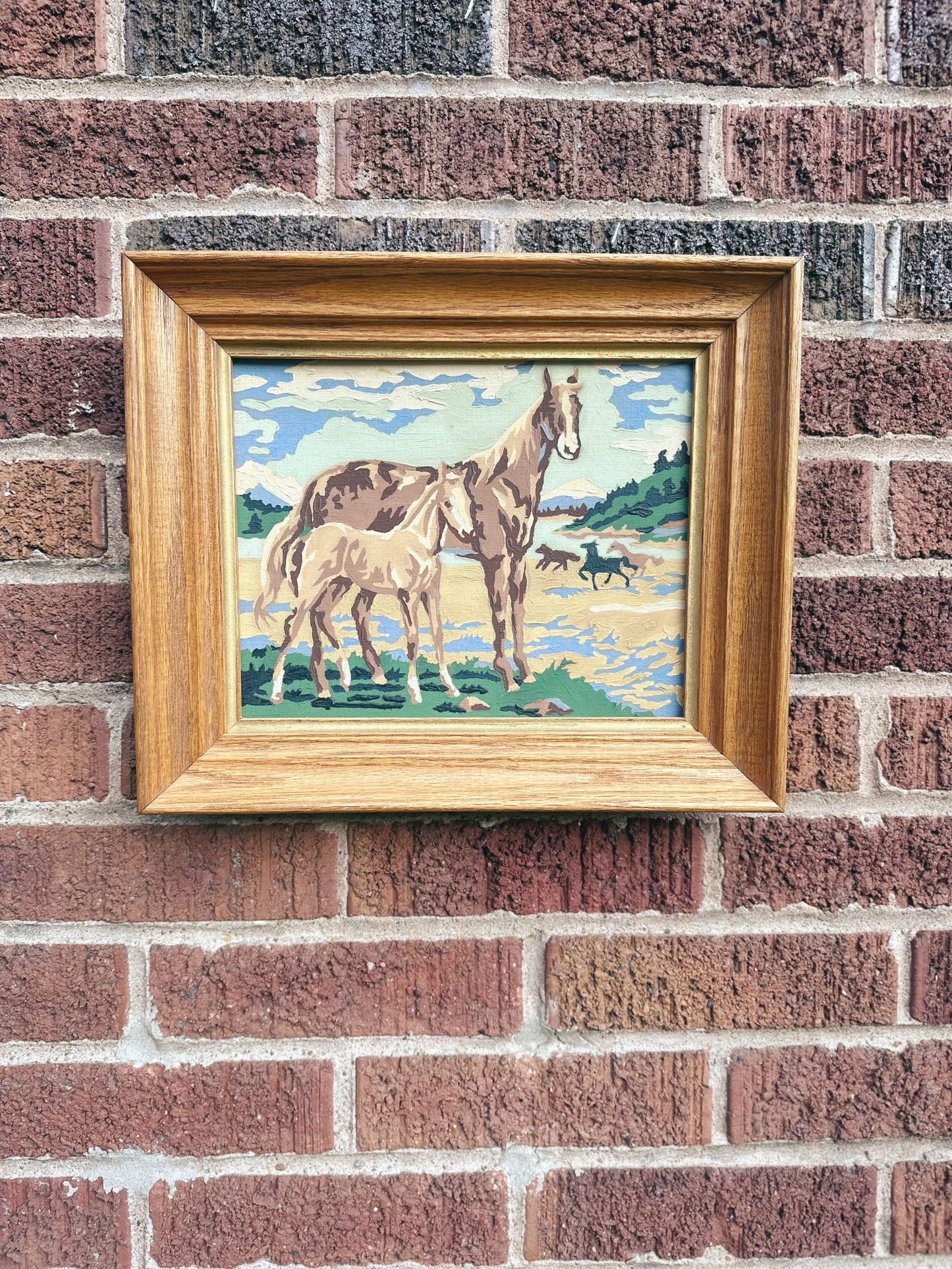 Vintage Paint by Number - Tan Horses
