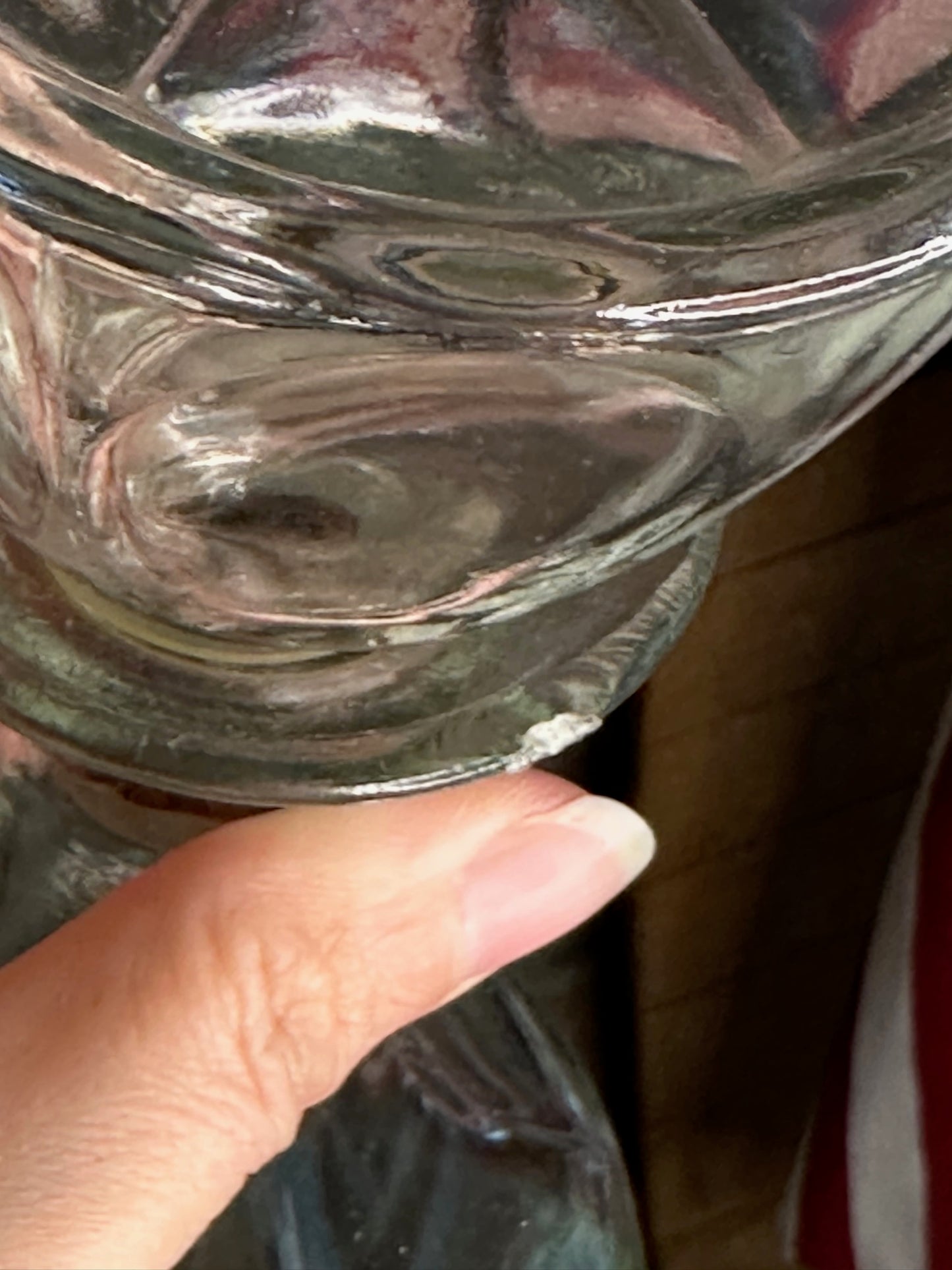 Vintage Glass Six-Sided Decanter