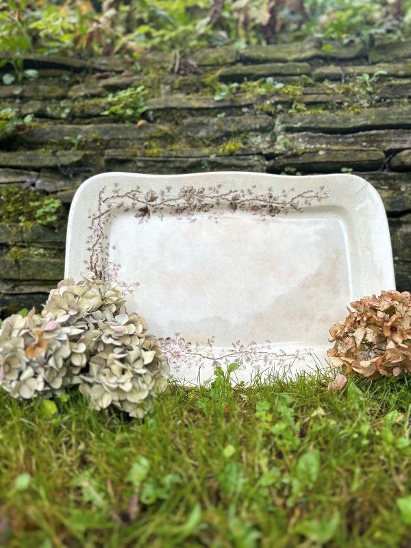 Antique Glasgow Pottery Ironstone Platter - Gem City Mercantile