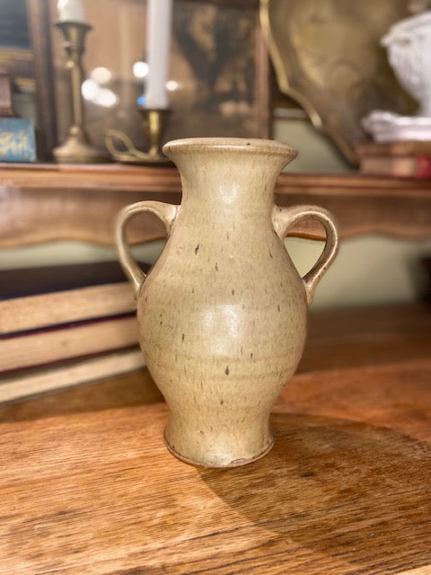 Vintage Earthenware Two Handled Olive Jar