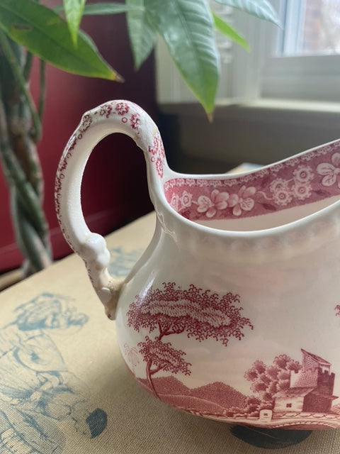 Spode Copelan 19th Century Red Transferware Creamer