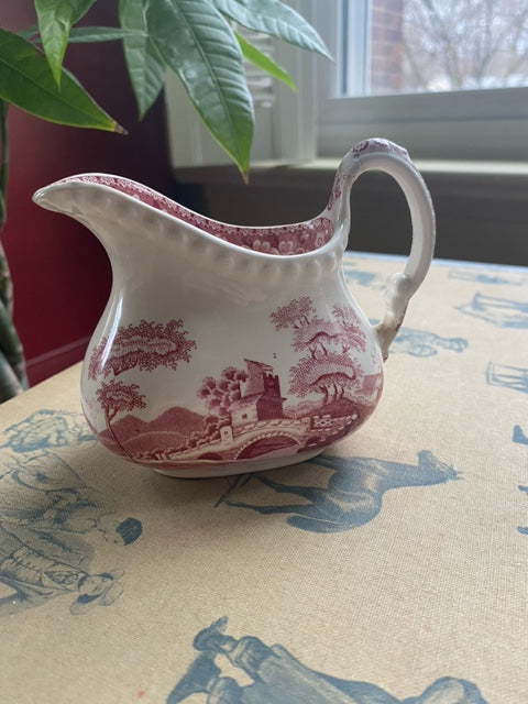 Spode Copelan 19th Century Red Transferware Creamer
