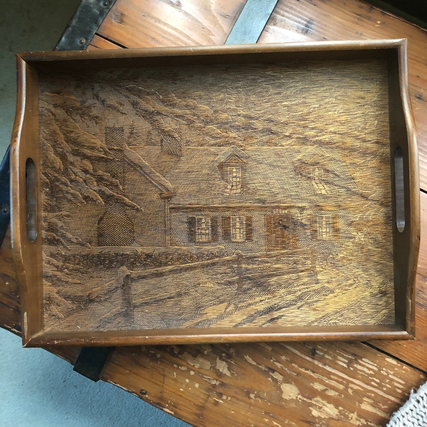 Vintage House of Lloyd Wooden Tray
