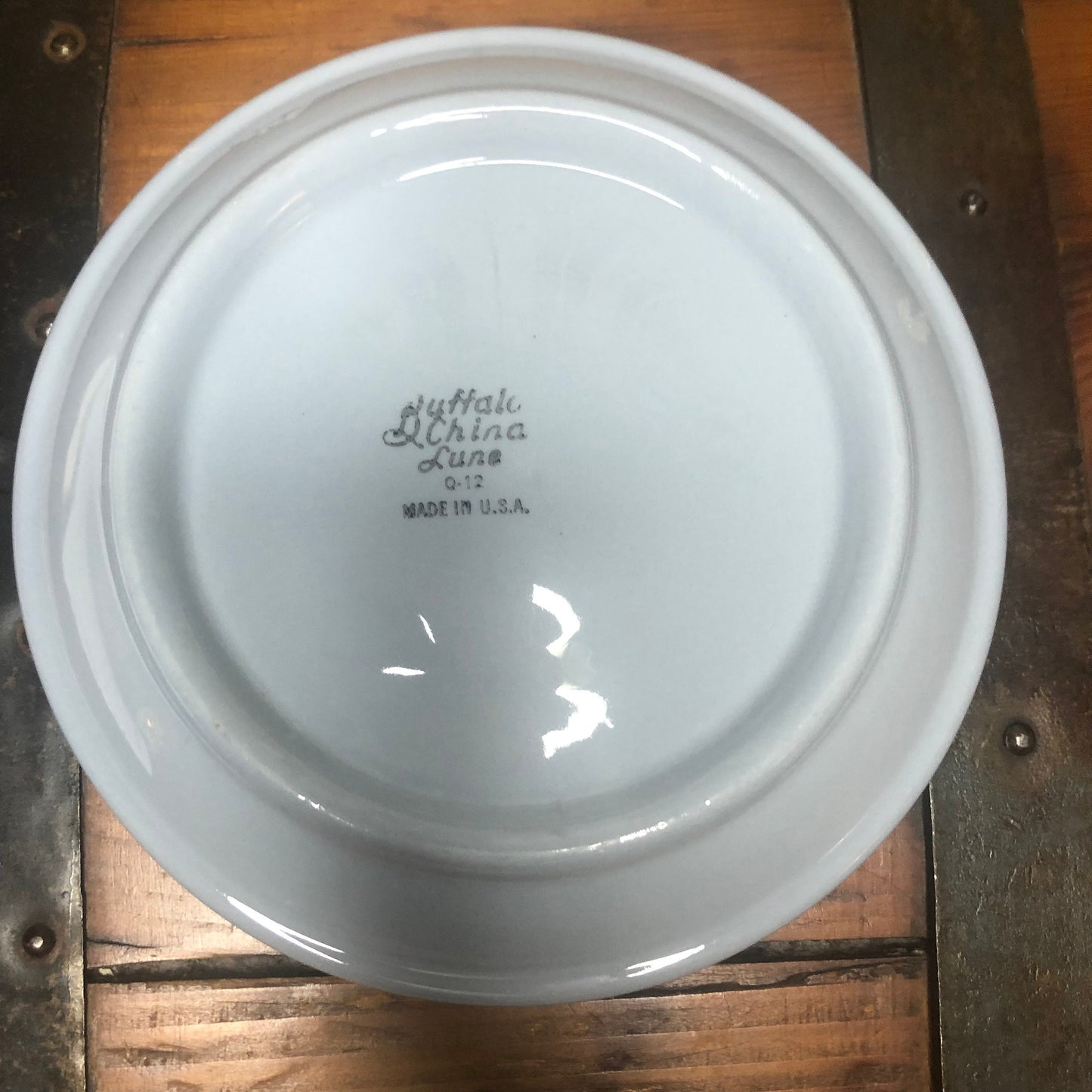 Buffalo China Blue Lune Saucers - set of 4