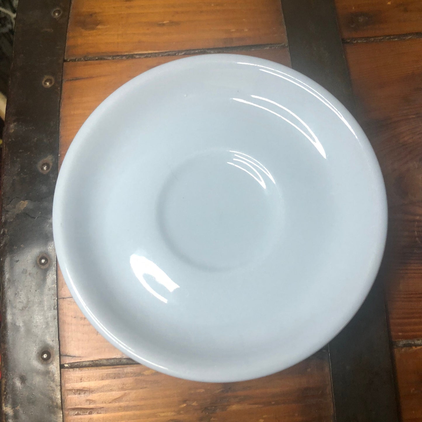 Buffalo China Blue Lune Saucers - set of 4