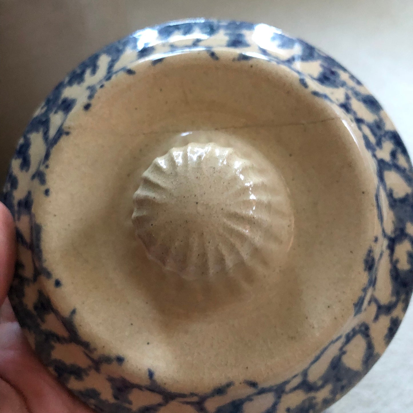 Vintage Robinson Rosanbottom Spongeware Crock