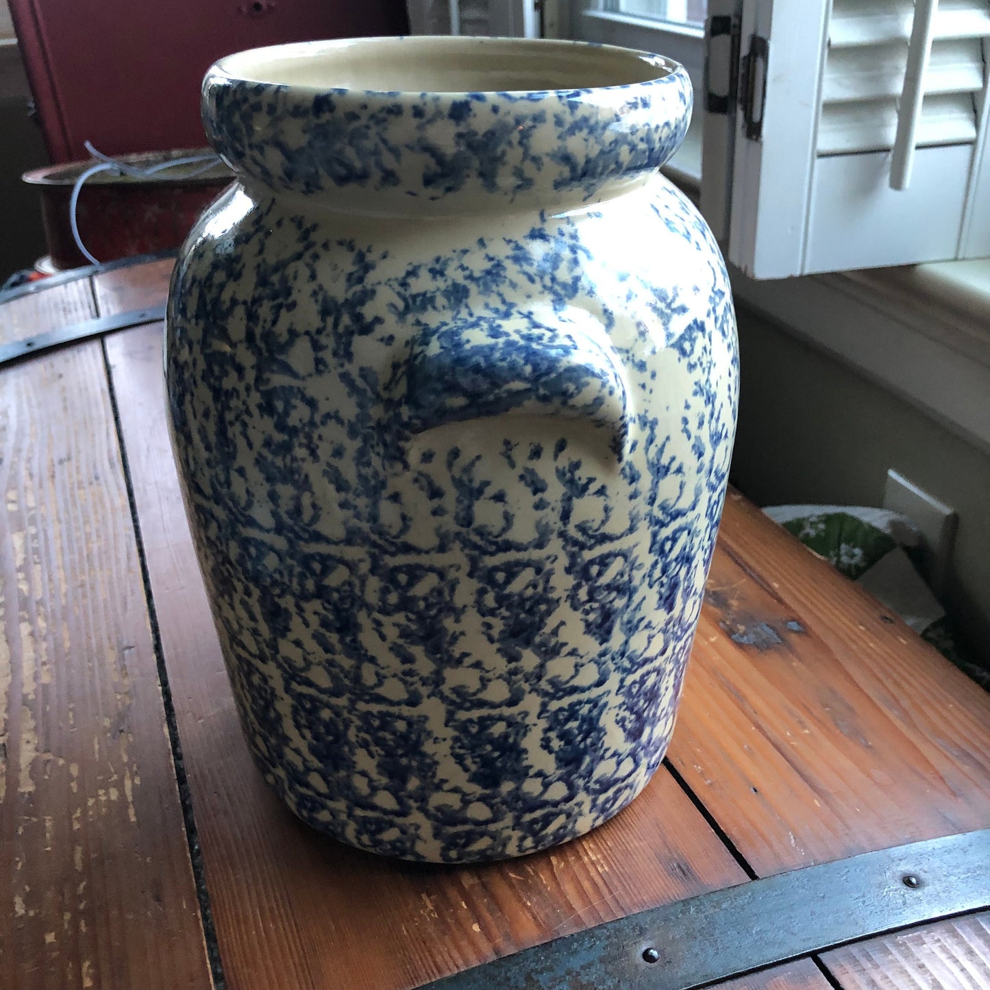 Vintage Robinson Rosanbottom Spongeware Crock
