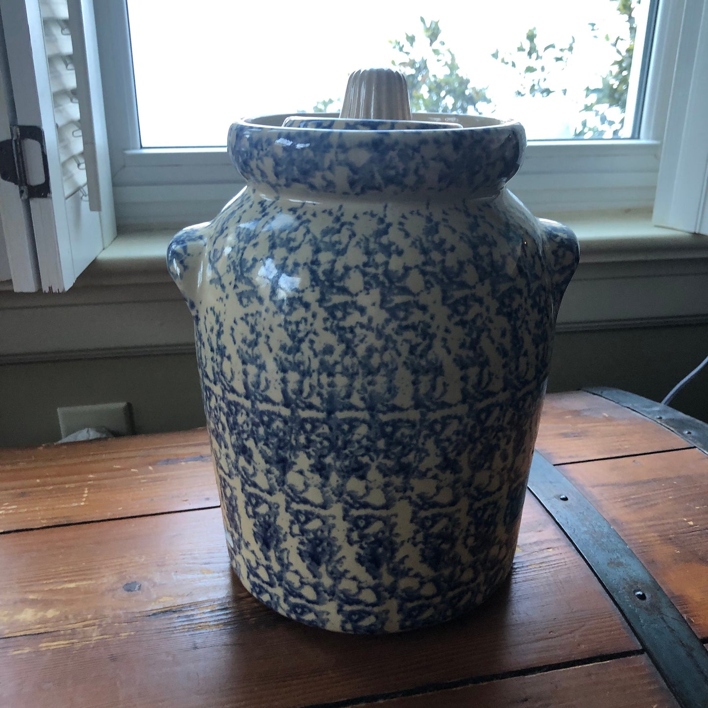 Vintage Robinson Rosanbottom Spongeware Crock