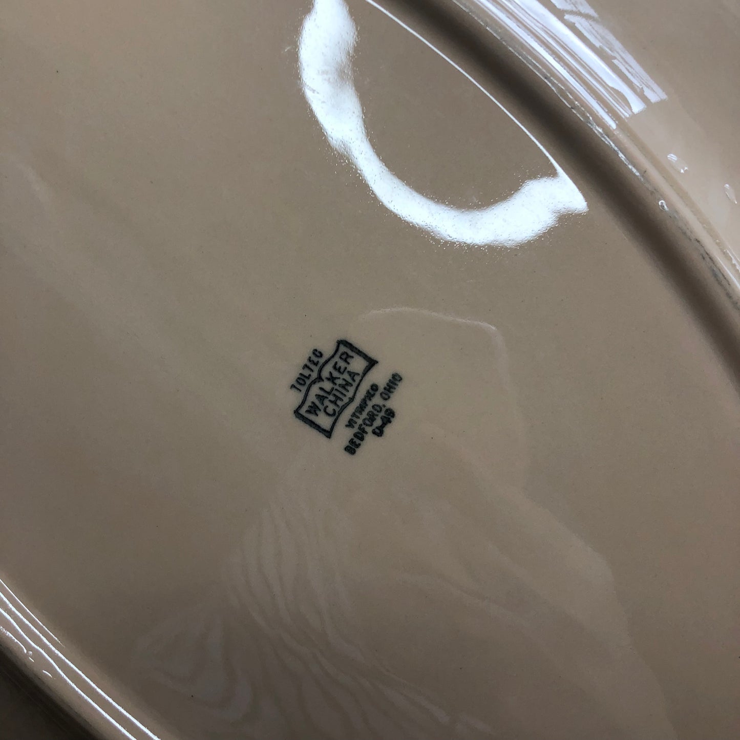 Vintage Walker China Peach Oval Platter