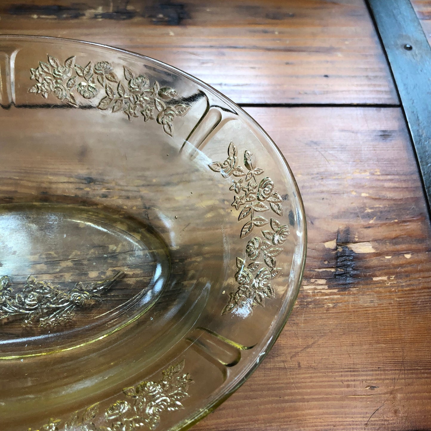 Vintage Depression Glass Serving Dish