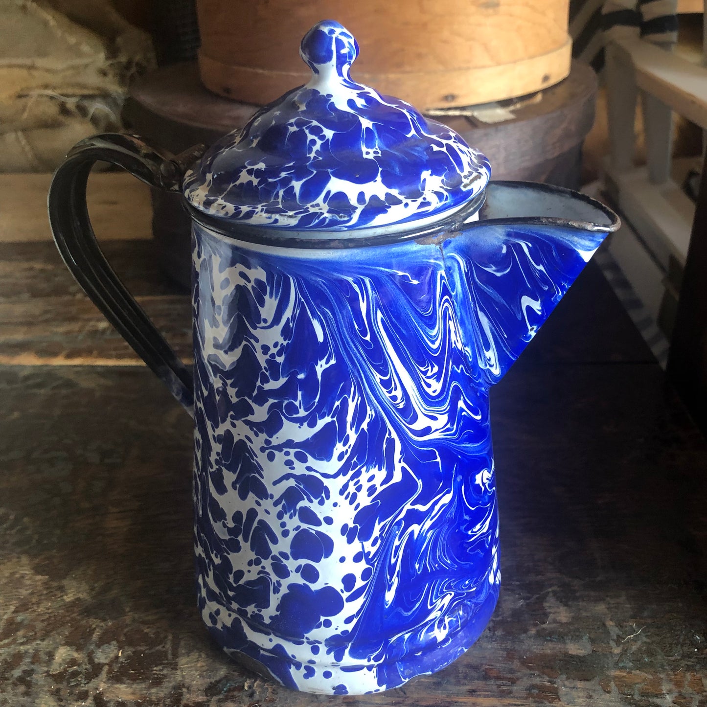 Vintage Enamel Coffee Pot