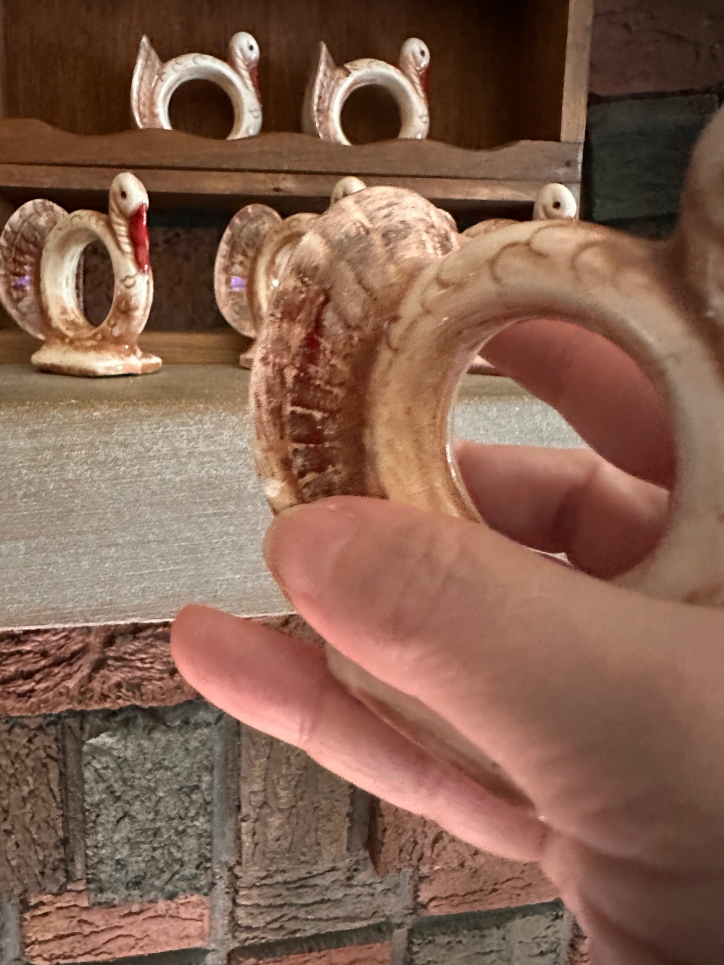 Vintage Turkey Napkin Rings (set of 8)