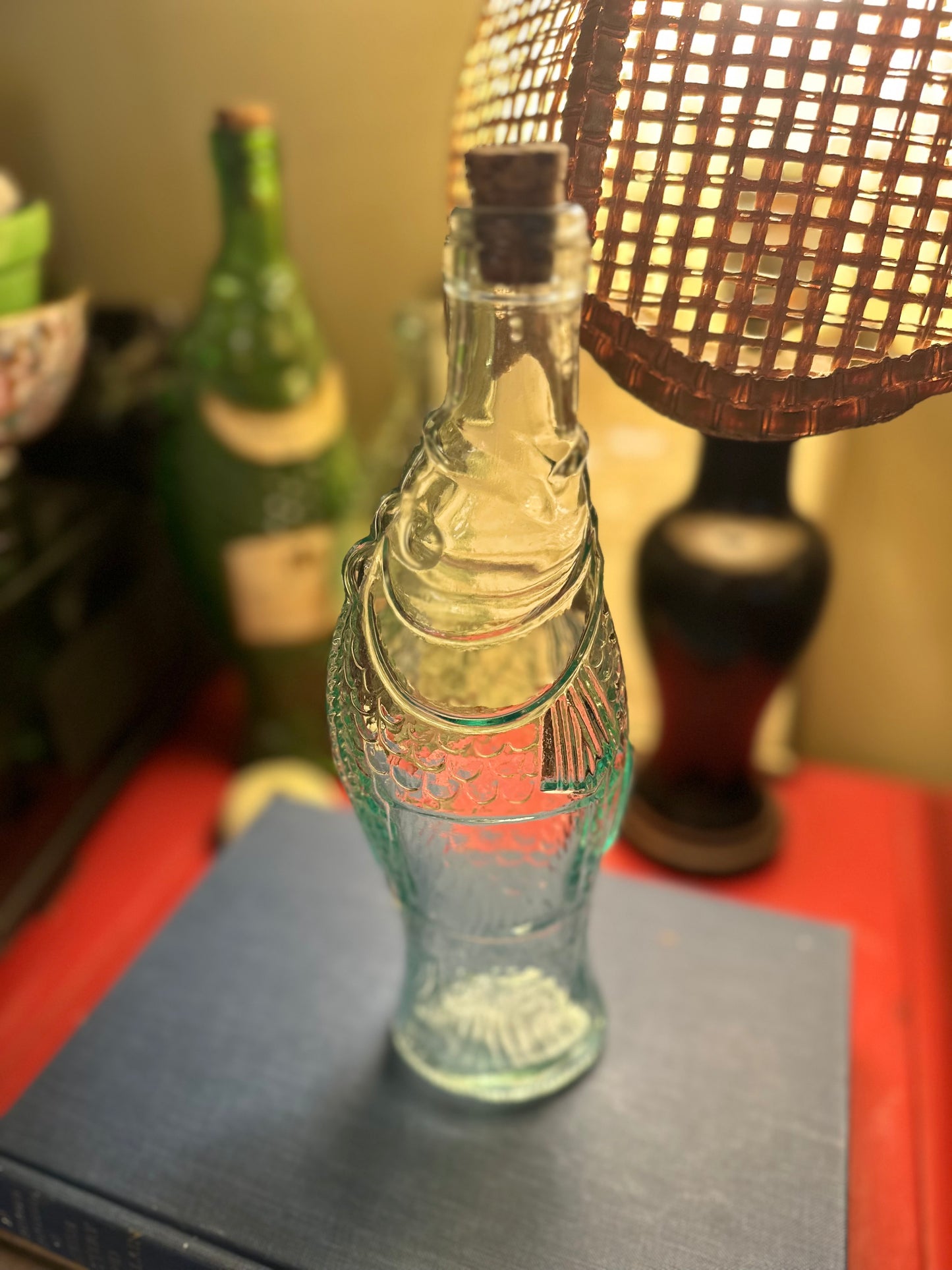 Vintage Antinori Fish Shaped Wine Bottle