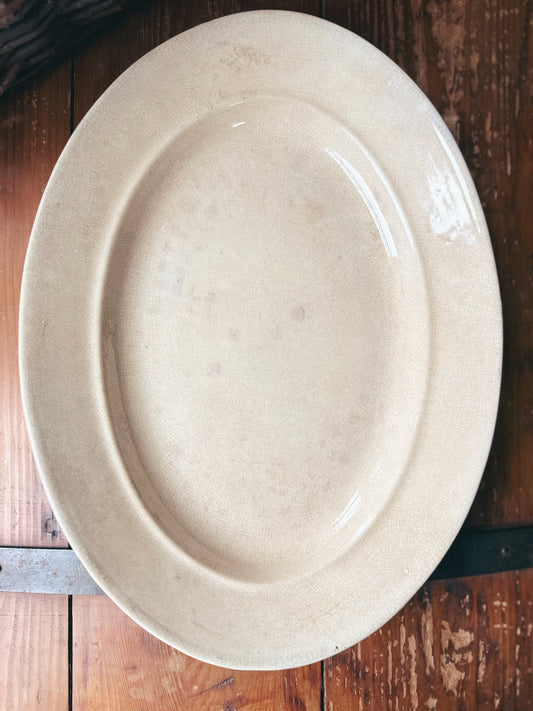 Stained & Crazed Ironstone Platter