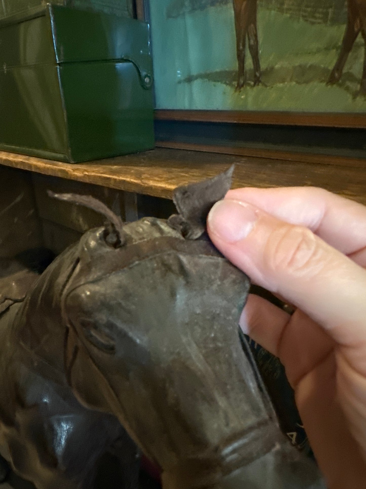 Vintage Leather Wrapped Horse