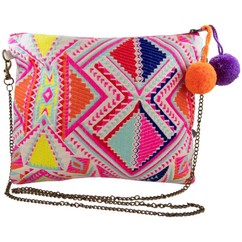 Rainbow Swirl Beaded Womens Clutch Bag
