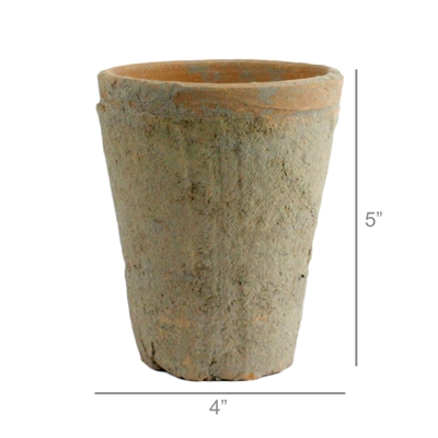 Rustic Terra Cotta Rose Pot - Sm - Antique Red