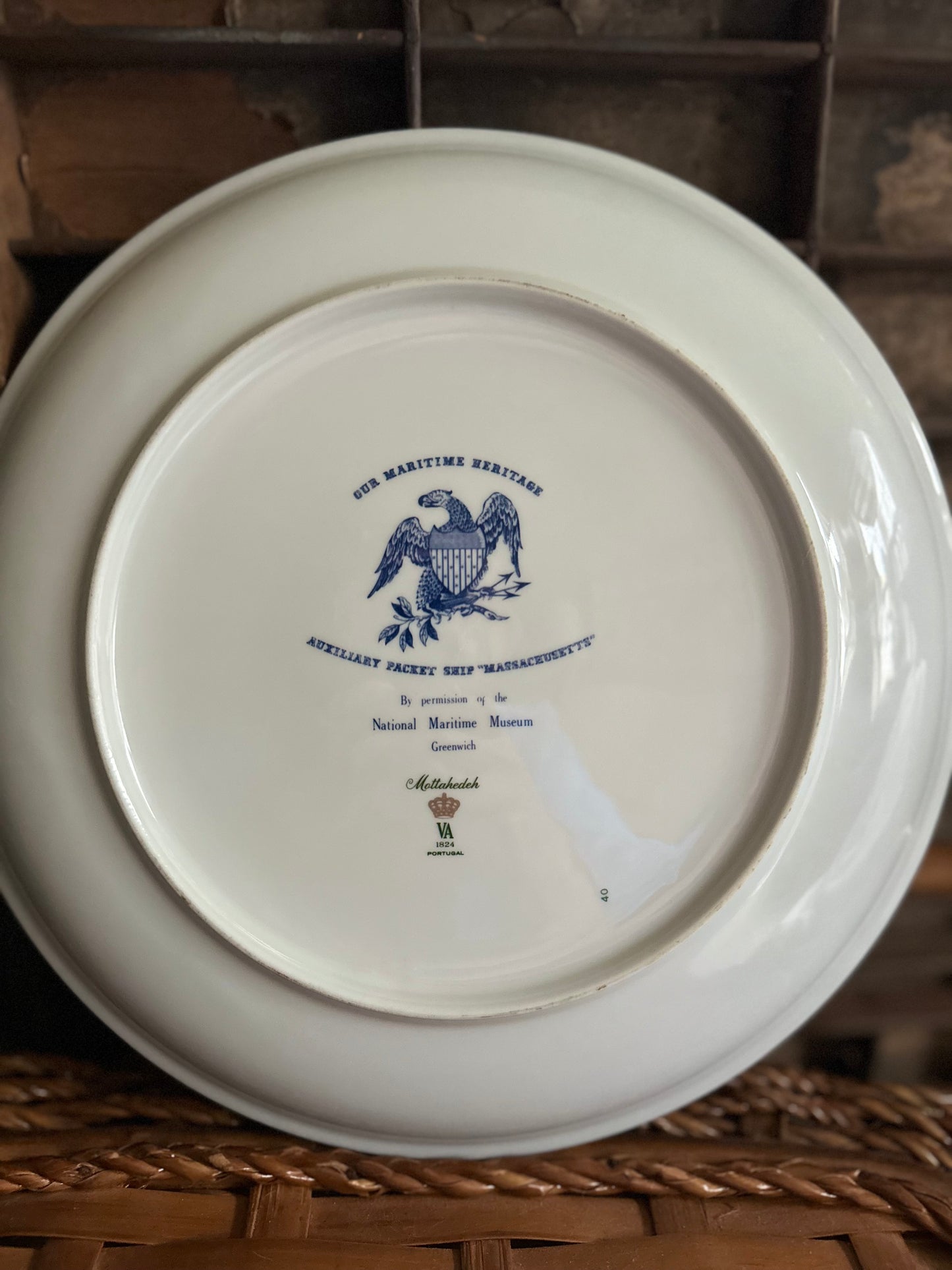 Mottahedeh “Our Maritime Heritage” Porcelain Dinner Plate