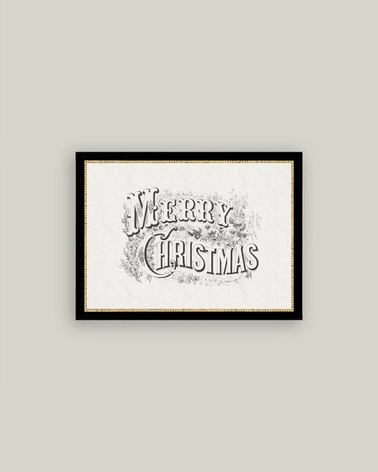 Merry Christmas Stamp Framed Art
