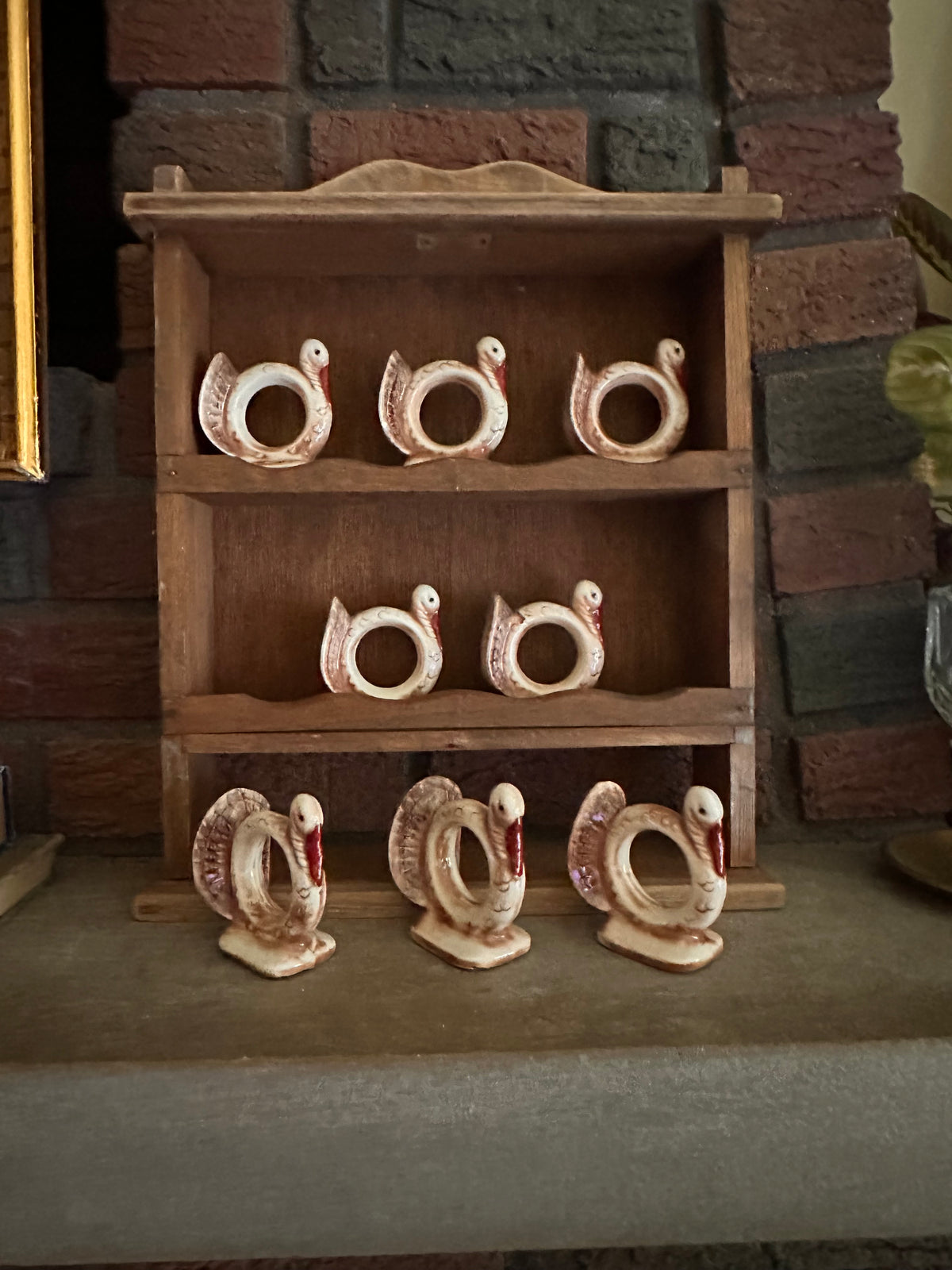Vintage Turkey Napkin Rings (set of 8)