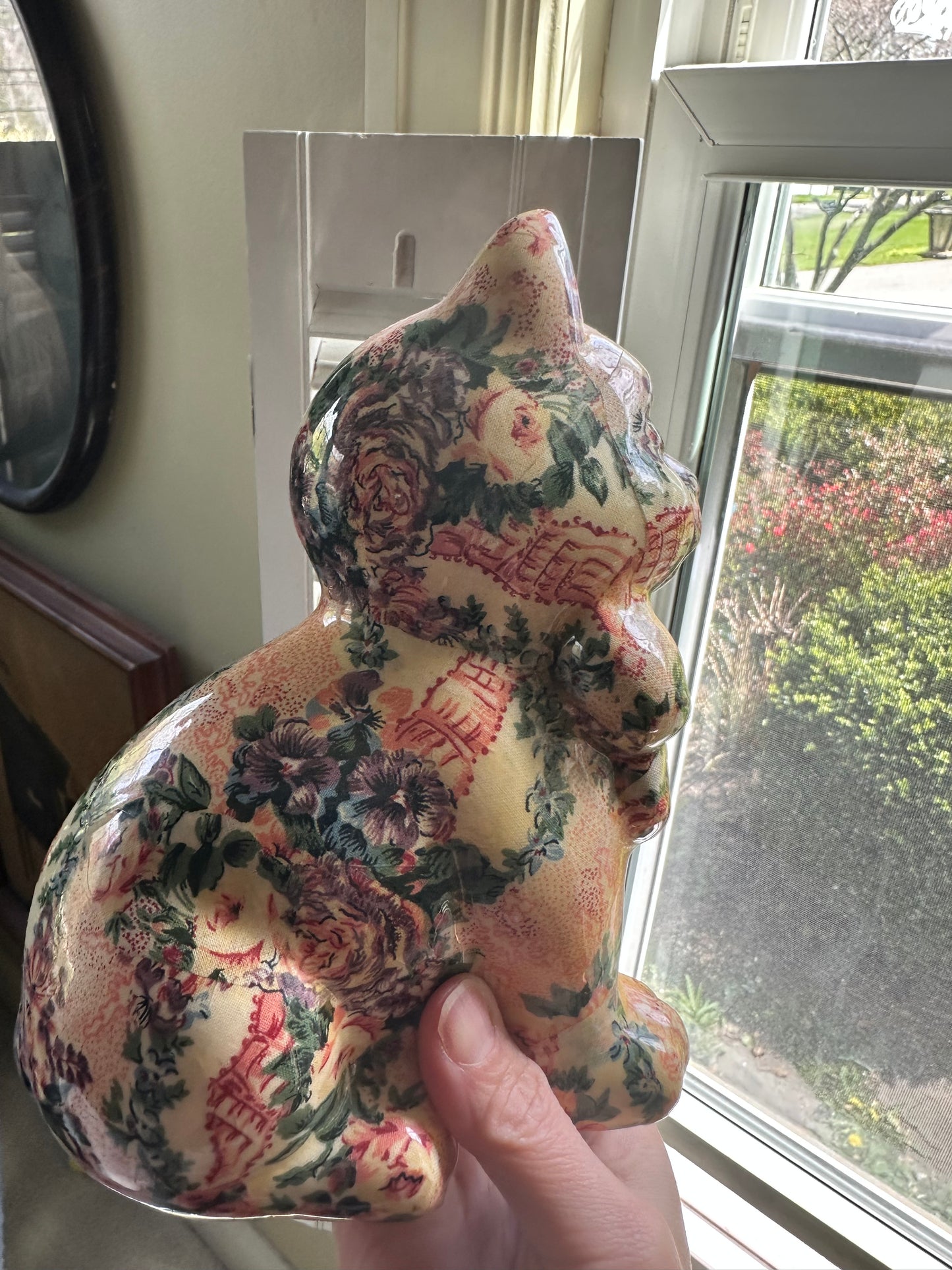 Vintage 70s Ceramic Kitty Figurine