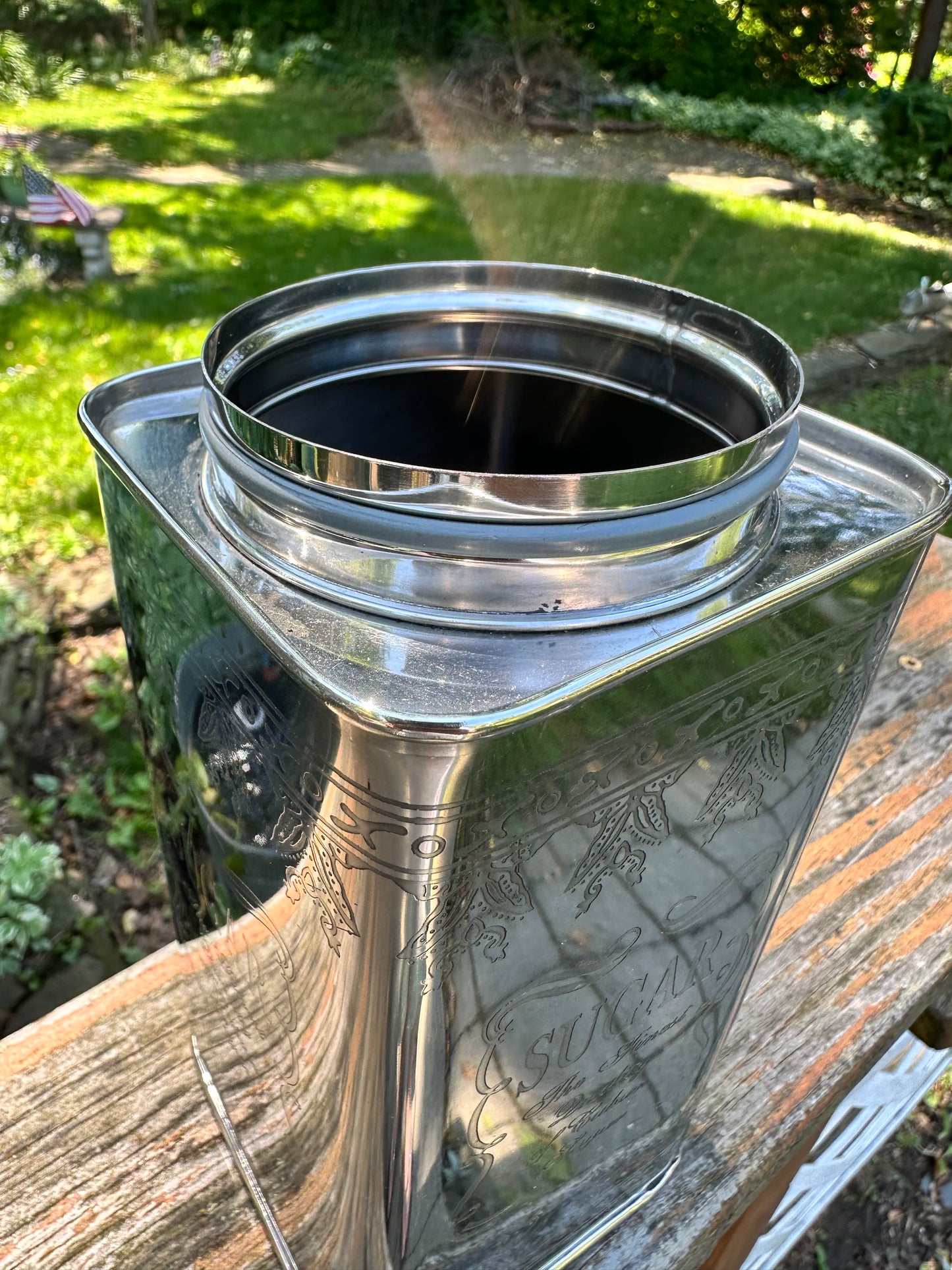 Vintage Metal Tea & Sugar Canisters