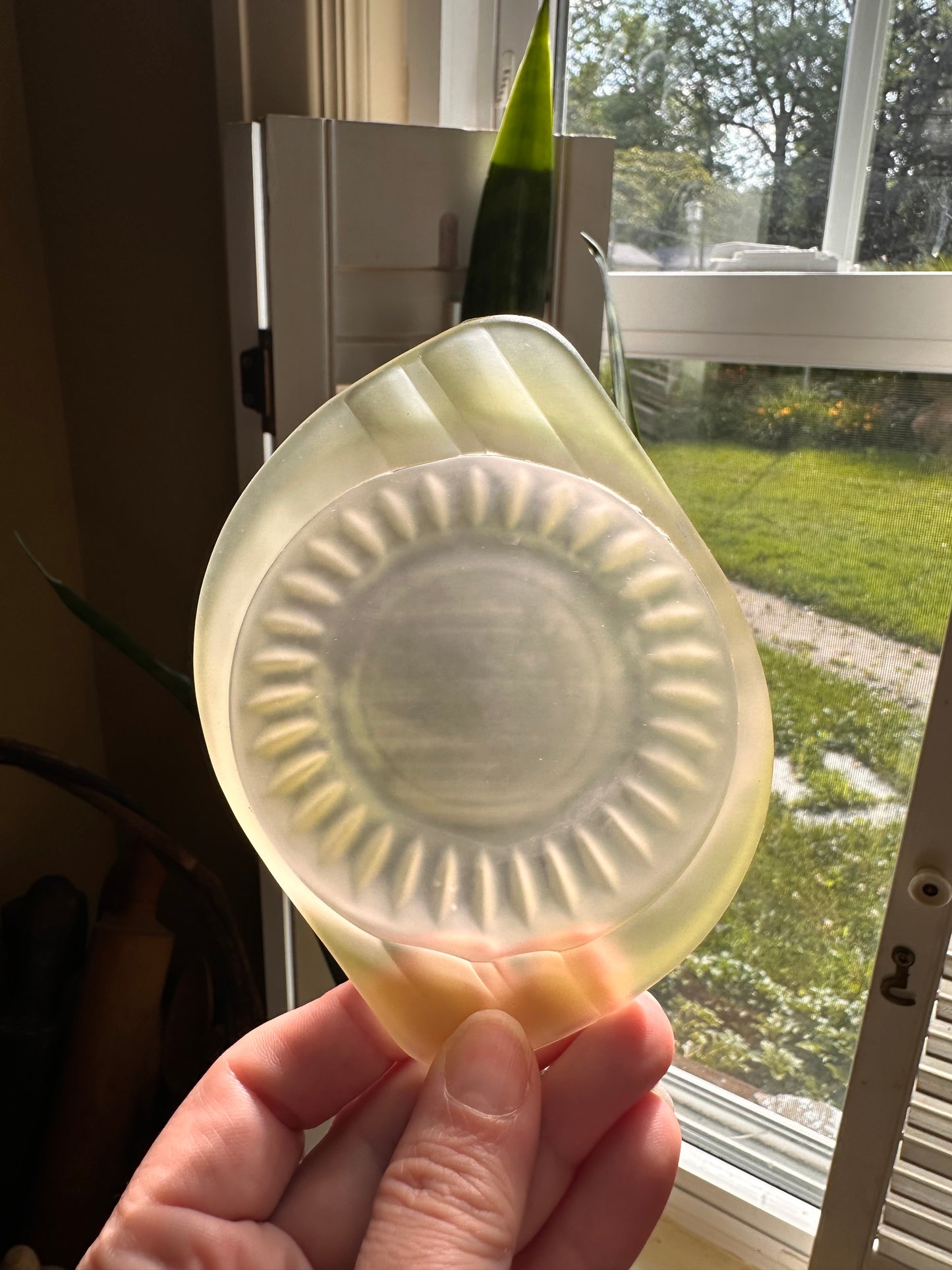 Mid Century Federal Glass Satin Tumbler Set with Coasters