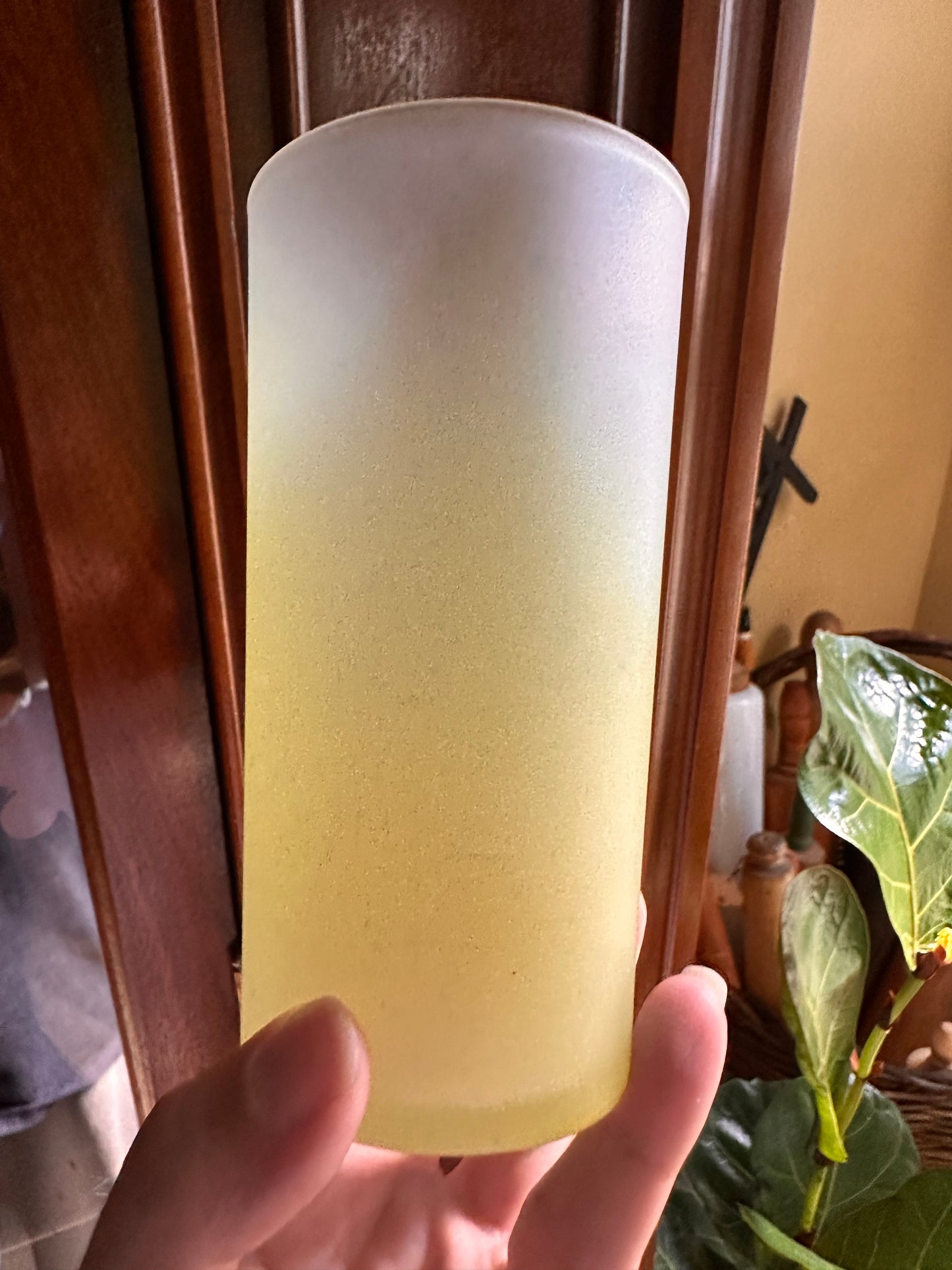 Mid Century Federal Glass Satin Tumbler Set with Coasters