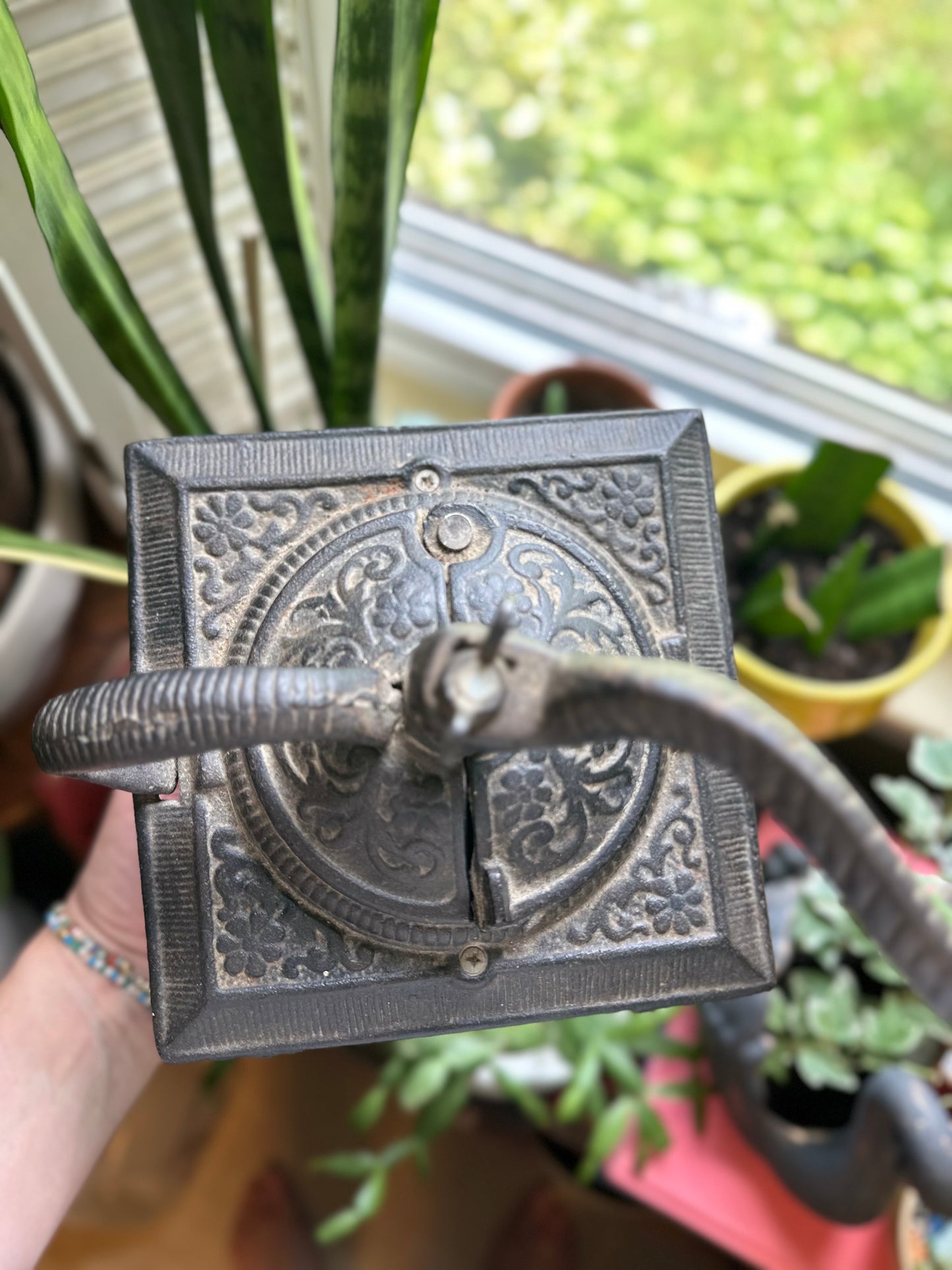 Vintage Wood & Cast Iron Coffee Grinder