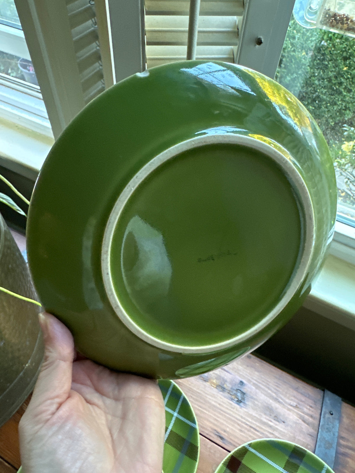 Vintage Crate & Barrel “Plaid” 8.5 inch Plates (set of 4)