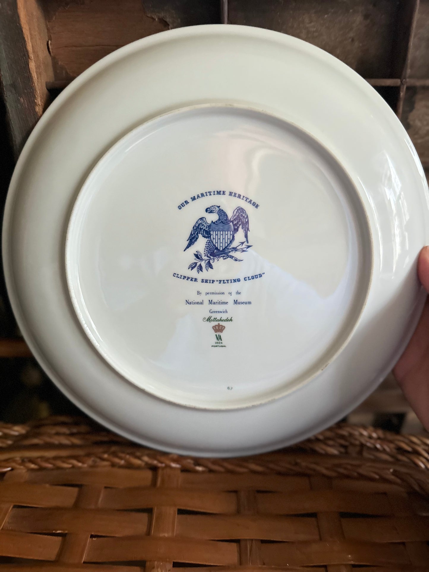 Mottahedeh “Our Maritime Heritage” Porcelain Dinner Plate