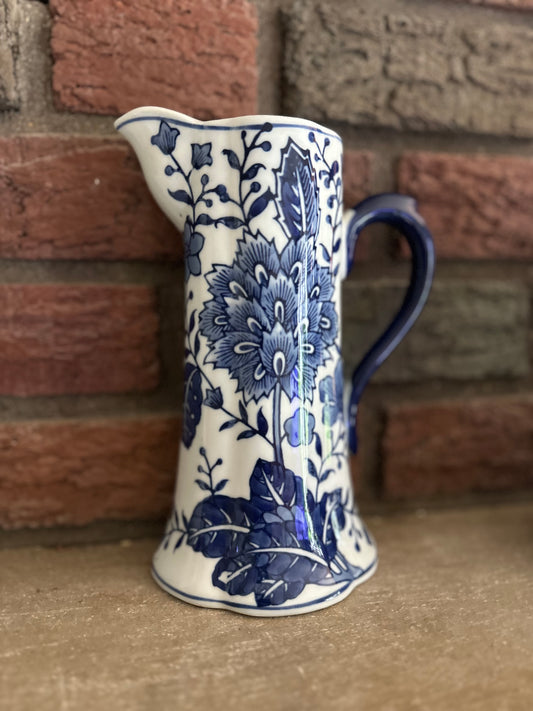 Vintage Blue & White Wall Pocket