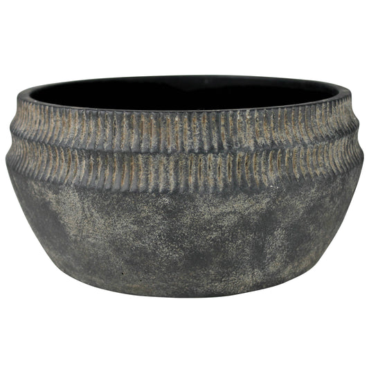 Yara Low Planter, Cement - Lrg