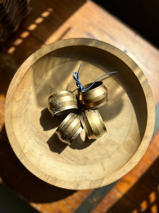 Vintage Brass Napkin Rings (set of 4)
